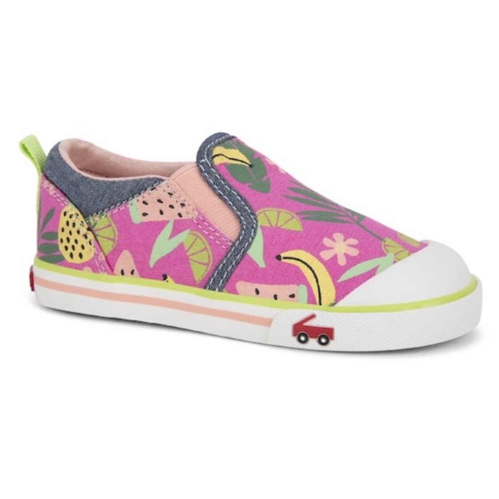 See Kai Run Hot Pink Fruit Slip On Shoe